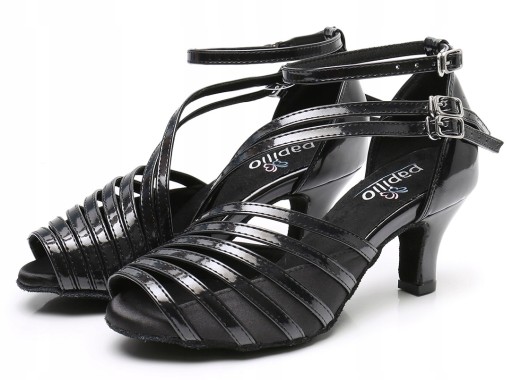 BUTY DO TAŃCA TANECZNE DELIKATNE CZARNE OBCAS 6cm