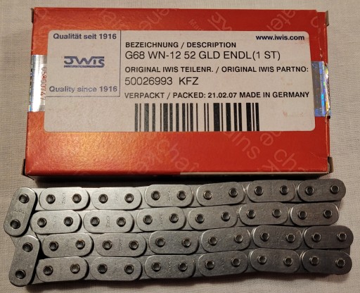Mercedes M103, OM601-603, łańcuch pompy oleju 0039977894