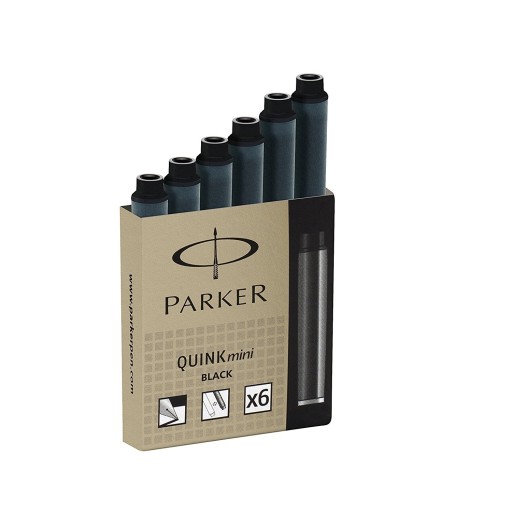 NABOJE Parker QUINK CZARNE KRÓTKIE MINI ORYGINAŁ