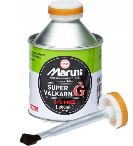 Klej wulkanizacyjny do naprawy opon łatek sznurów kołków 200 ml + pędzelek