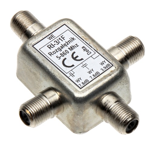 Rozgałęźnik indukcyjny RI-3/1 F przepuszcza 5V/12V