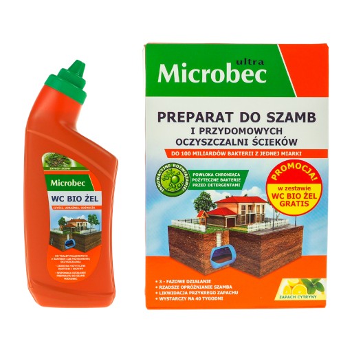 Microbec środek proszek płyn do szamb szamba 1kg
