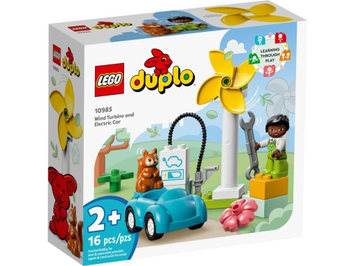 LEGO DUPLO TURBINA WIATROWA I SAMOCHÓD ELEKTRYCZNY