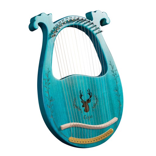 C Key 16-String Wooden Lyre Harp Resonance Box