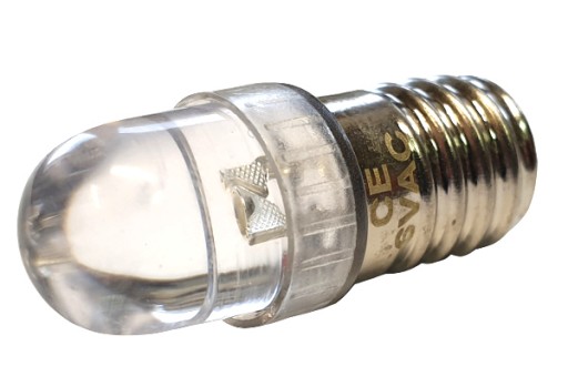 żarówka led gwint E10 latarka 6V