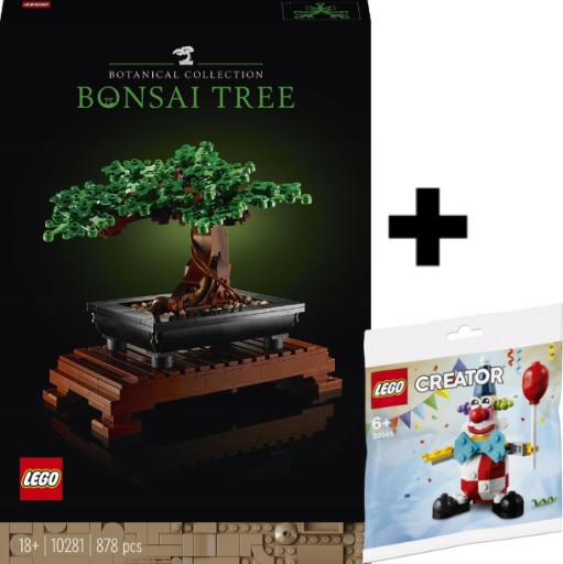 LEGO CREATOR EXPERT ICONS DRZEWKO BONSAI 10281+LEGO 30565 ZESTAW PREZENTOWY