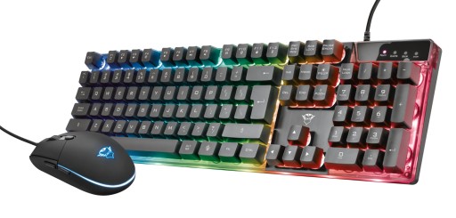 KLAWIATURA GAMINGOWA PODŚWIETLANA LED MYSZKA USB