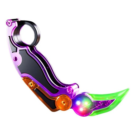 LED RAMBIT SPINNER nowość ŚWIECĄCY KARAMBIT fidget