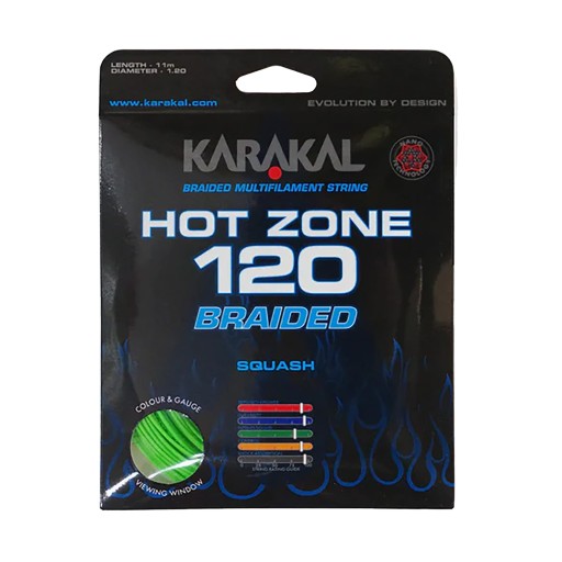 Naciąg do squasha Karakal Hot Zone Braided 120 11 m green 1.20 mm
