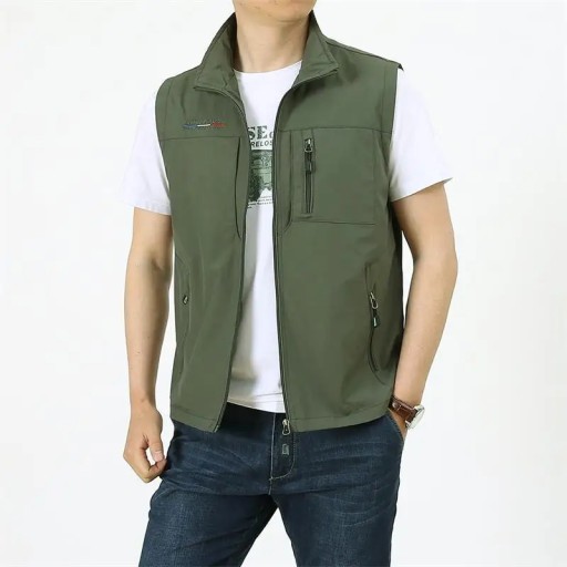Men's Outdoor Summer Work Vest Spring Multi-pocket