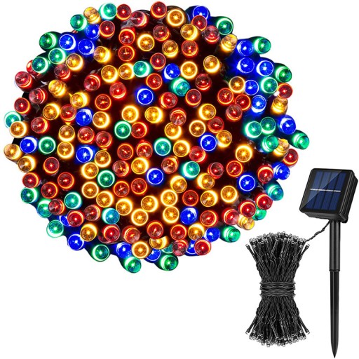 słoneczne diody led string 100 świateł Biały