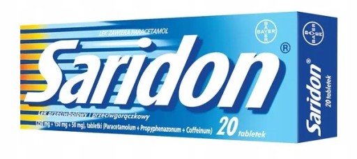 BAYER Saridon lek przeciwbólowy 20 tabletek
