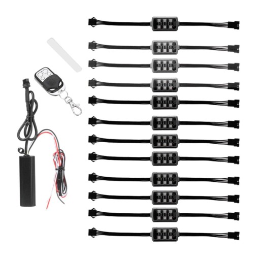 Samochód RGB Led Brake 5050 SMD Auto Pilot Dekoracyjny 12x pasek świetlny