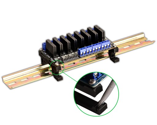 50mm Uchwyt na szynę DIN przekaźnik SSR x2 x4 x8