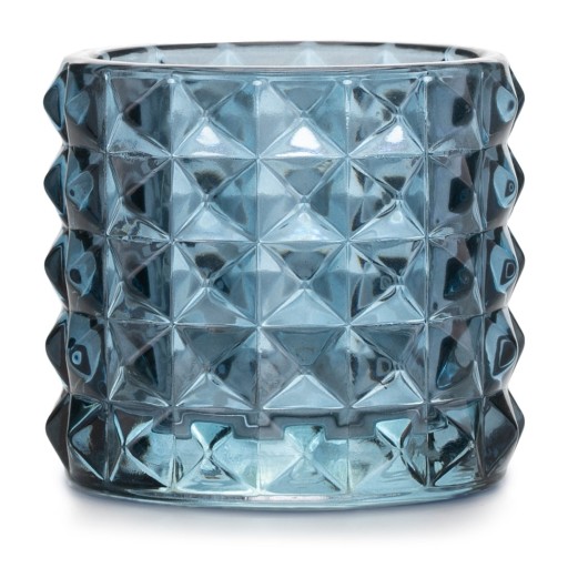 Elegancki niebieski świecznik do salonu 7x6,5 cm