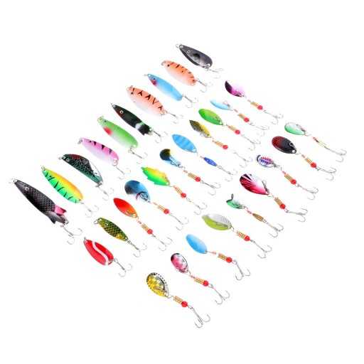 30pcs , Spoon Fishing Minnow Baits Hard Baits
