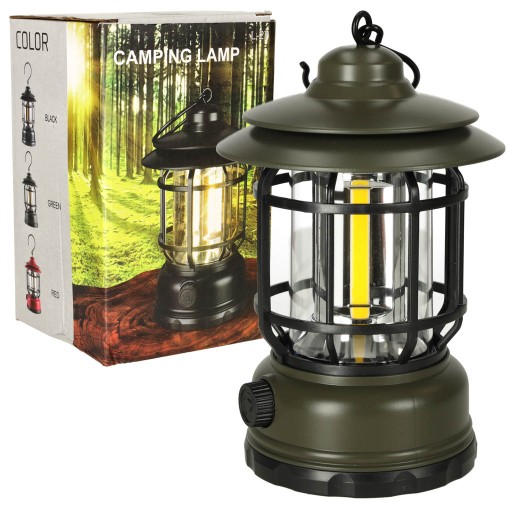 LAMPA TURYSTYCZNA BIWAKOWA KEMPINGOWA AKUMULATOROWA ŁADOWANA USB REGULOWANA
