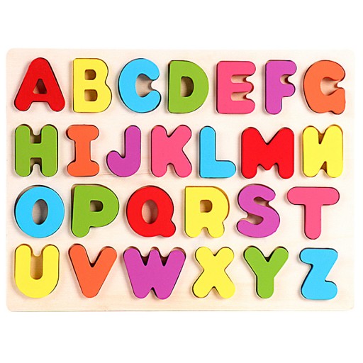PUZZLE LITERKI DREWNIANE, UKŁADANKA, NAUKA LITEREK