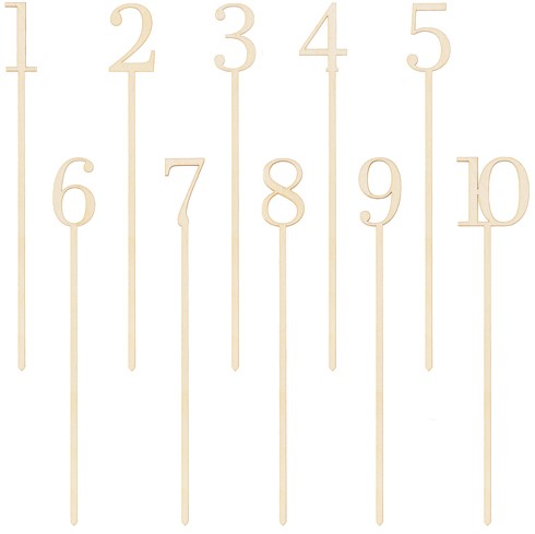 NUMERY DREWNIANE NA STÓŁ WESELNY TORT DEKORACJE TOPPERY 1-10 CYFRY 25 CM