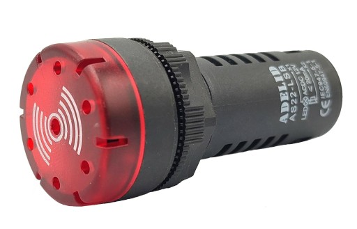 Kontrolka LED Buzzer AS22-LSB 12VDC AC 22mm ADELID
