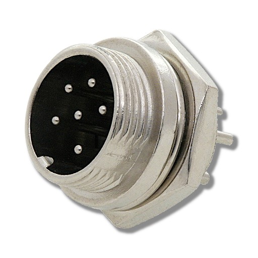 ZŁĄCZE GNIAZDO MIKROFONOWE CB RADIO 6 PIN OBUDOWA