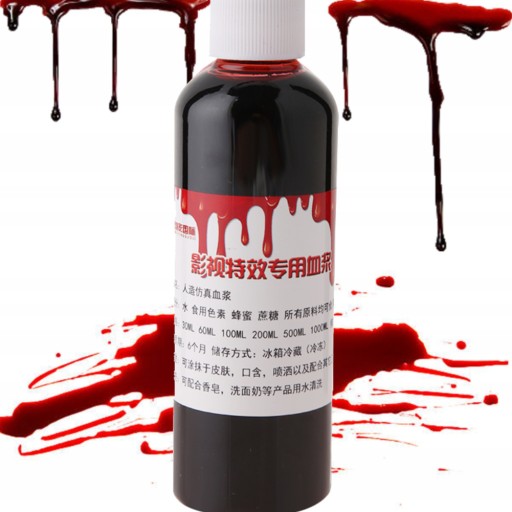 100ml SZTUCZNA KREW DEKORACJE MAKIJAŻ HALLOWEEN