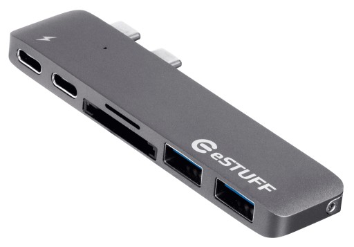 Rozdzielacz USB-C Hub eSTUFF 40Gb,5K, MacBook PRO