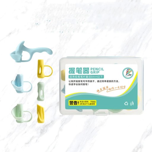 CHEN LIN 1Box Silicone Three-finger Writing Corrector Grip Six-segment
