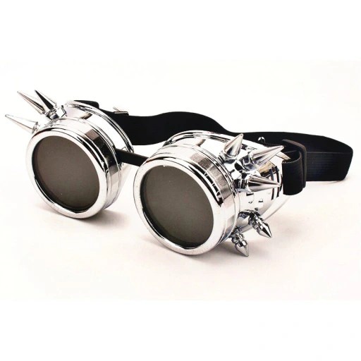 GOGLE STEAMPUNK czarne BAL MASKOWY MOTOR robot