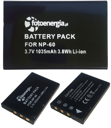 BATERIA AKUMULATOR DO FUJI NP-60 D-LI2 LI-20B HPR07 KLIC-5000 1035MAH