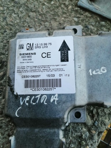 Vectra C sensor airbag 13159975