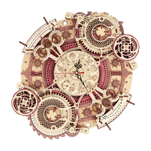 Robotime - zegar Zodiak - mechaniczne puzzle 3D