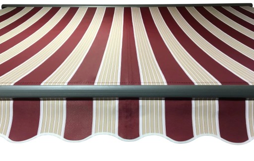 Markiza tarasowa ANTRACYT 400x300 Bordo-Beż PREM