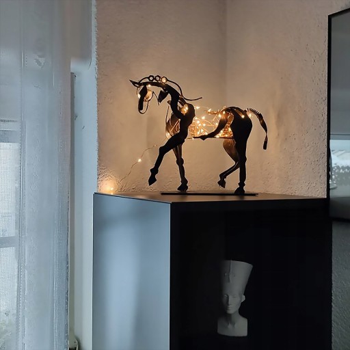 Horse Decor Metal three-dimensional openwork Adoni