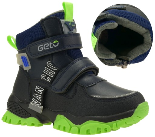 Buty zimowe, ocieplane, granatowe 28 P5-175