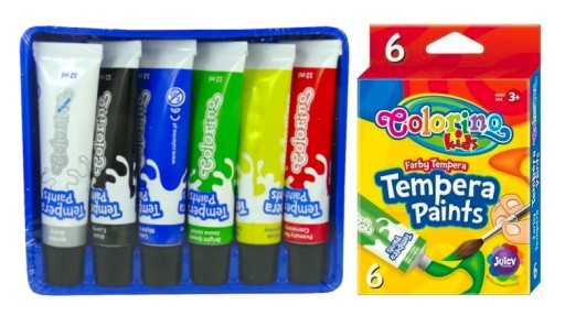 Colorino Kids Farby tempera w tubach 12 ml 6 kol