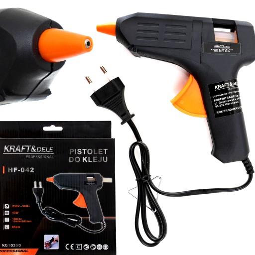 PISTOLET DO KLEJU NA GORĄCO 40W + 20 WKŁADÓW 11mm KD10350