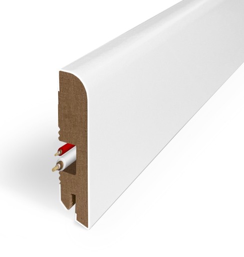 LISTWA MDF R8 wym. 16x80mm dł. 100cm biała