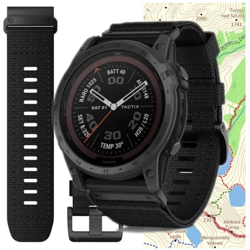 GARMIN TACTIX 7 PRO Solar Sapphire Tytan +OSMapaPL