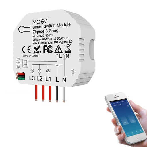 Moduł Tuya Zigbee DIY inteligentny włącznik światła 3-krotny