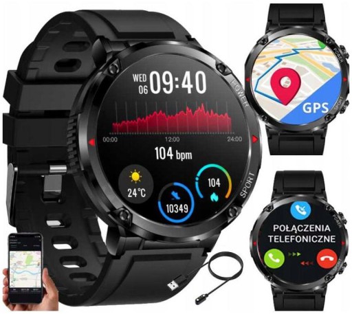 SMARTWATCH MĘSKI KROKOMIERZ CIŚNIENIE ROZMOWY 600 mAh !!! TRACKER