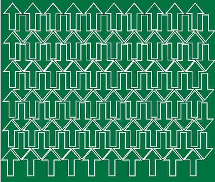 Naklejka strzałki 3x2cm 110szt fv zielony