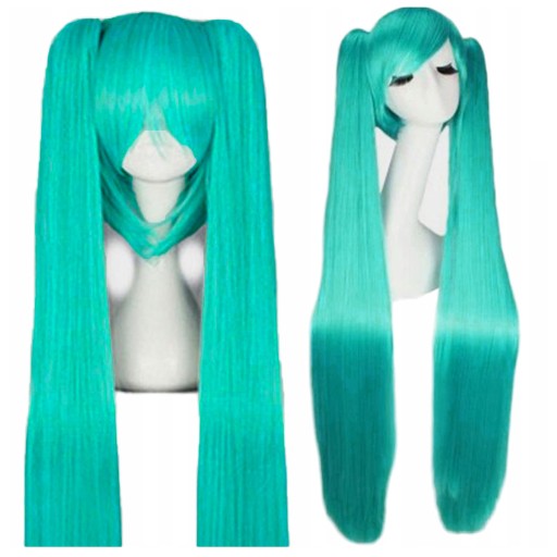 Długa PERUKA turkusowa ANIME cosplay HATSUNE MIKU