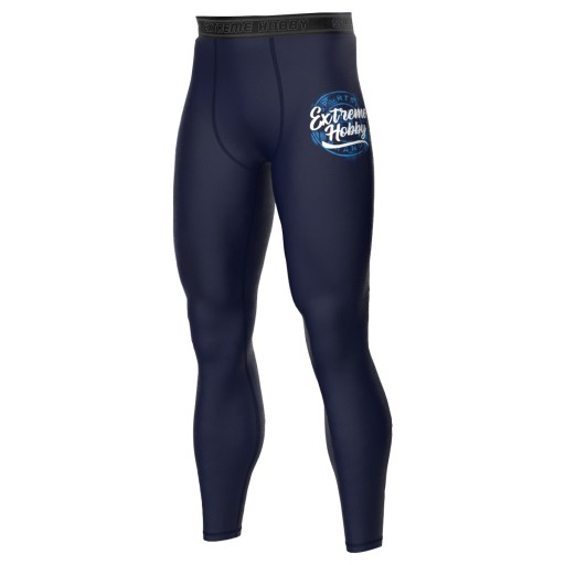 Legginsy Męskie Sportowe na Trening Siłownię EXTREME HOBBY BADGE M
