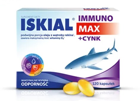 Iskial Immuno Max + Cynk ODPORNOŚĆ 120 kapsułek DATA 01/06/24