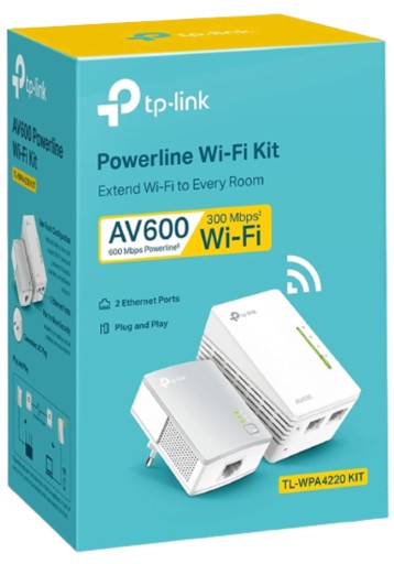 Transmiter sieciowy TP-Link Powerline TL-WPA4220 KIT AV600