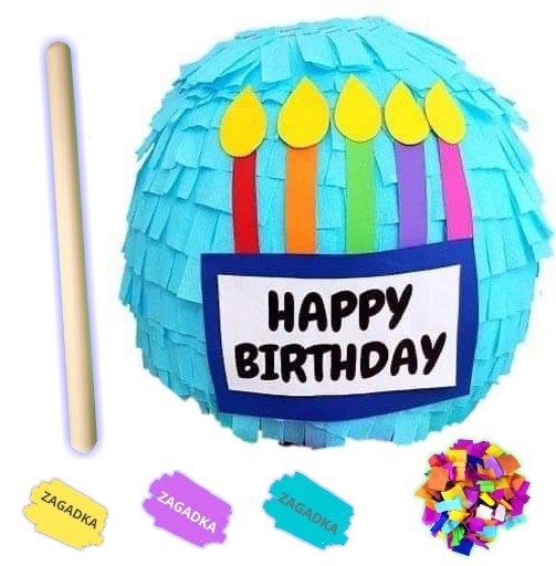 PINIATA HAPPY BIRTHDAY PINATA NA URODZINY +GRATISY