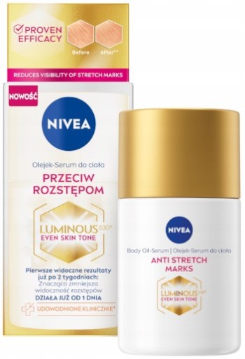 NIVEA LUMINOUS 630 SERUM DO CIAŁA NA ROZSTĘPY OLEJEK NA PRZEBARWIENIA 100ML
