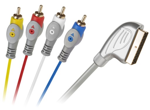 Kabel Przewód Scart Euro 4x RCA CHINCH 1,5m Czincz