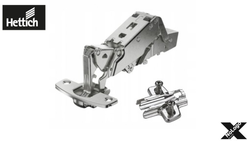 Zawias SenSys 8657i 165° nakładany, Silent System -ZESTAW HETTICH